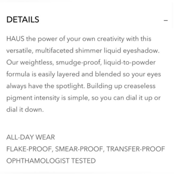 NIB Haus Labs Lady Gaga Glam Attack Liquid Shimmer Eyeshadow Chained Ballerina - Picture 11 of 16